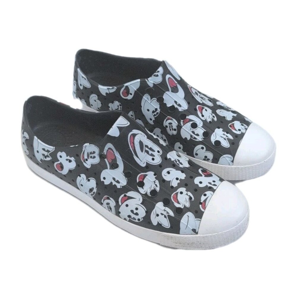 Native x Disney Black Jefferson Mickey Mouse Slip On Sneaker Shoes Mens Size 10